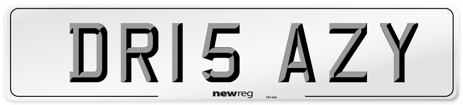 DR15 AZY Number Plate from New Reg